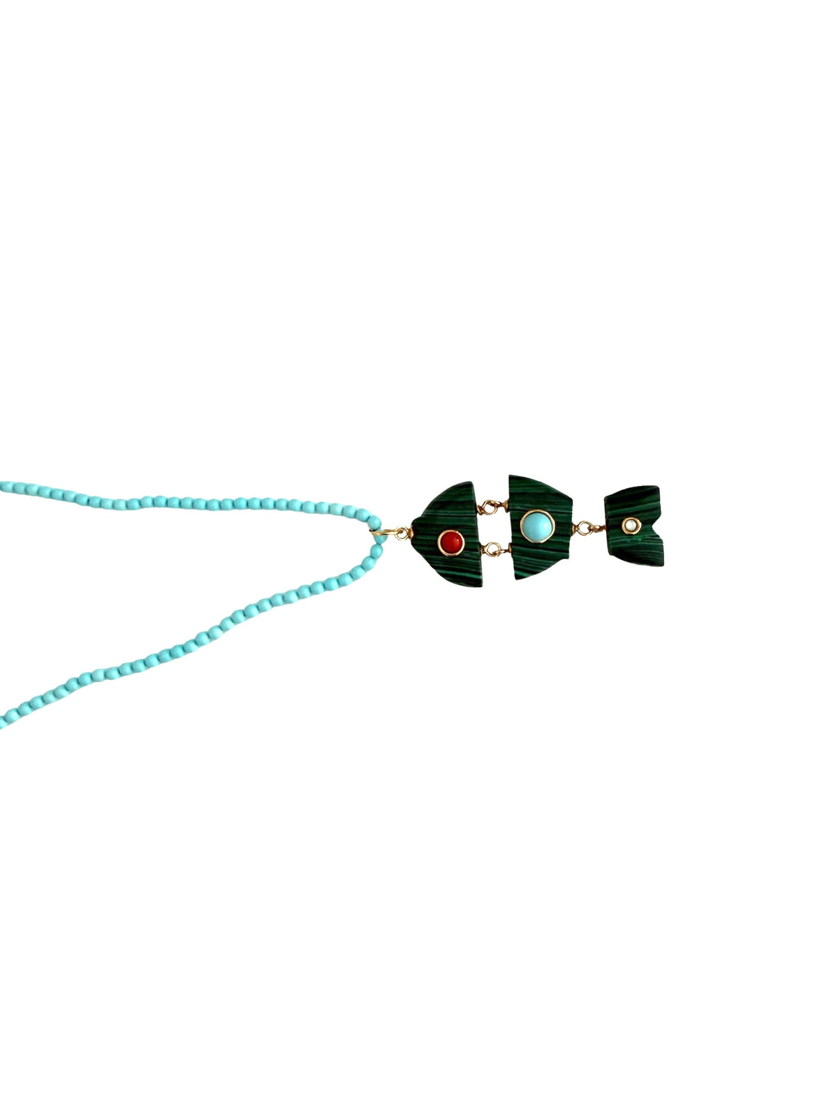 Thin Beaded Chain With Fish Charm