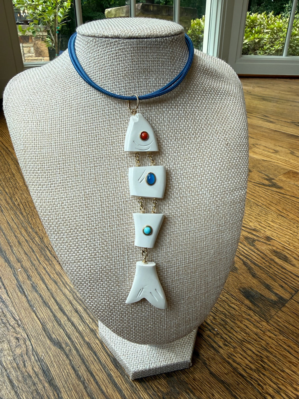 Thin Beaded Chain With Fish Charm