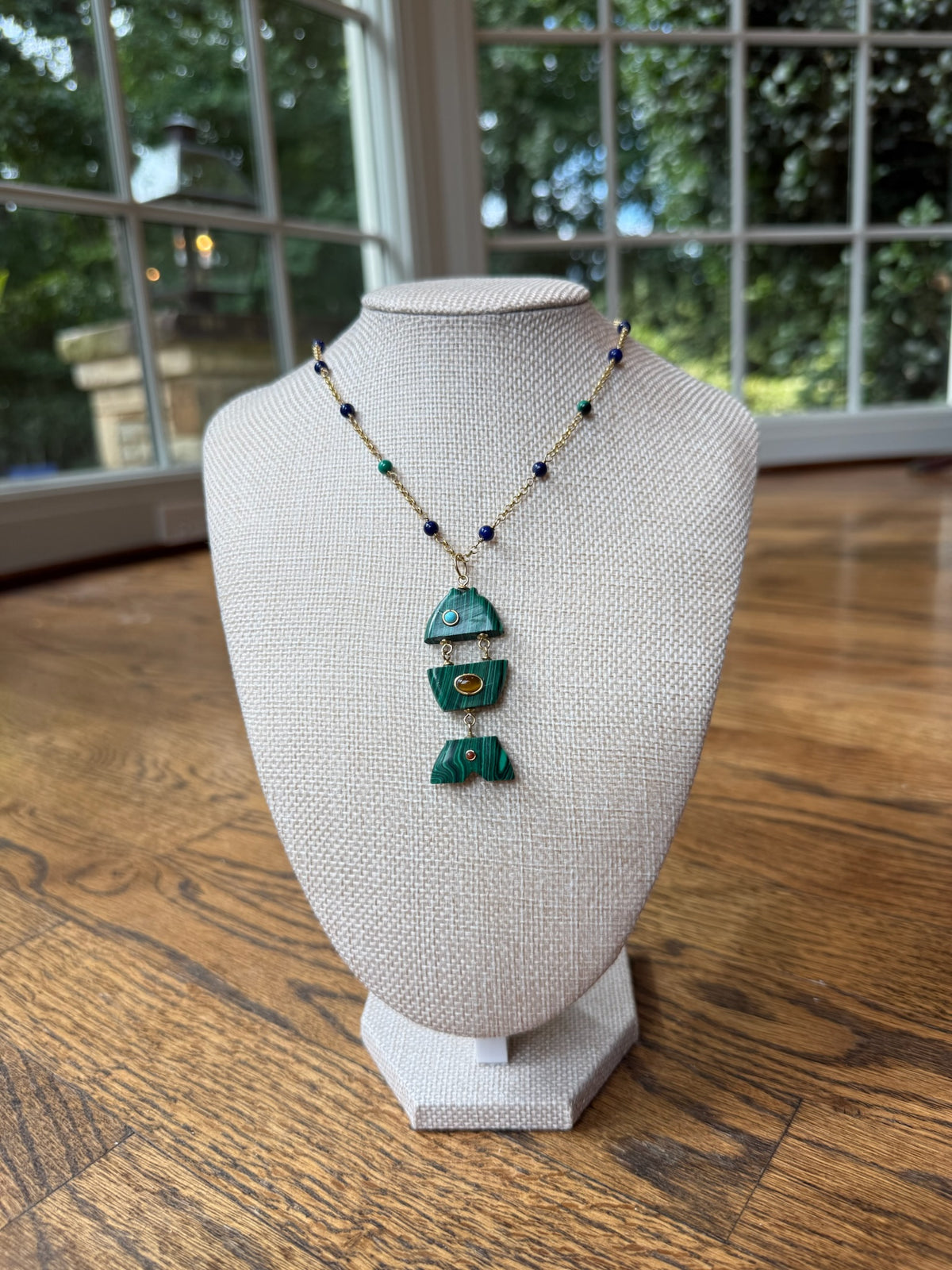 Thin Beaded Chain With Fish Charm