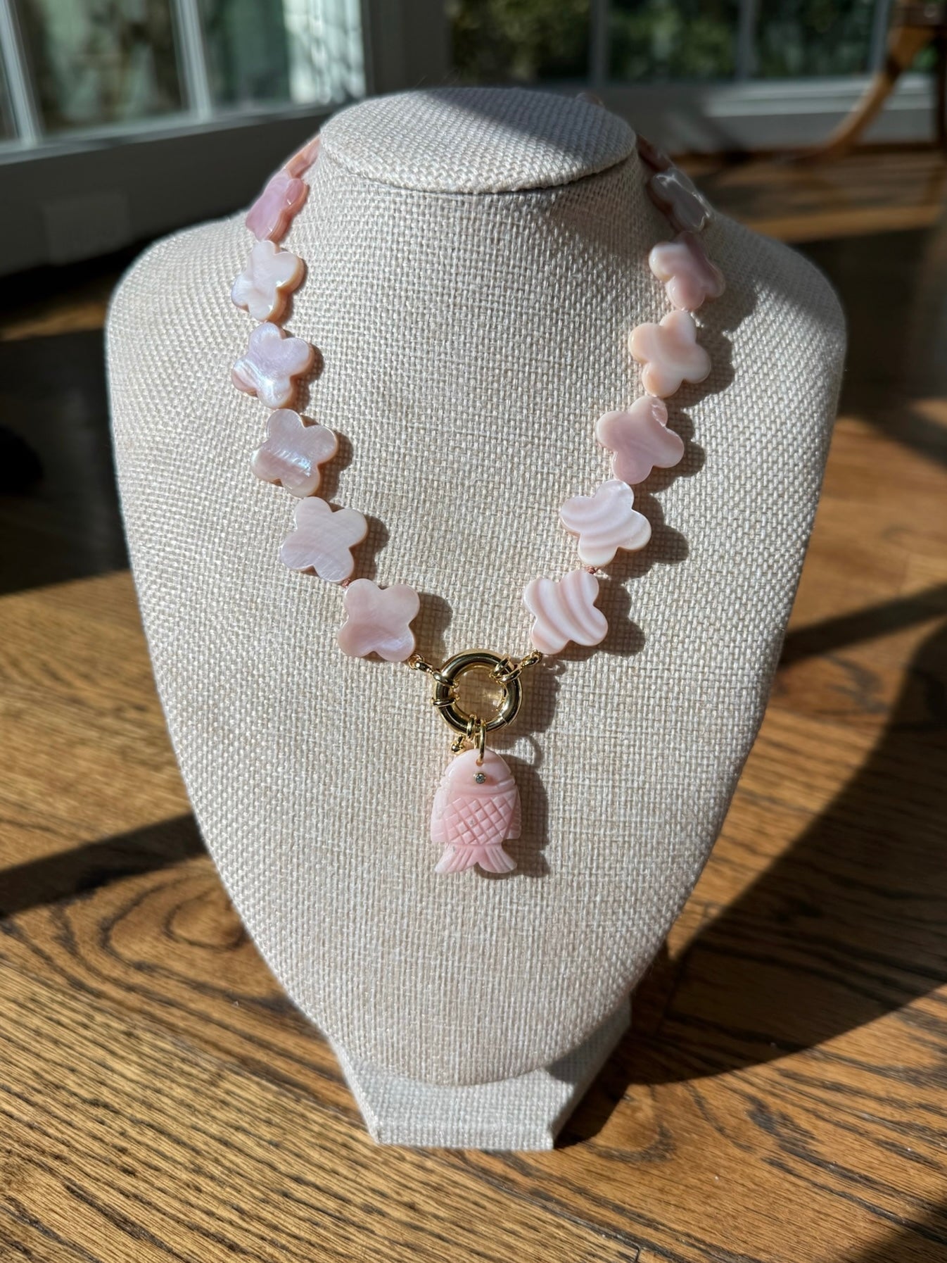 Beaded Necklace With Fish Charm
